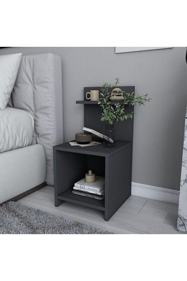 Ullman Bedside Table - Anthracite - 3