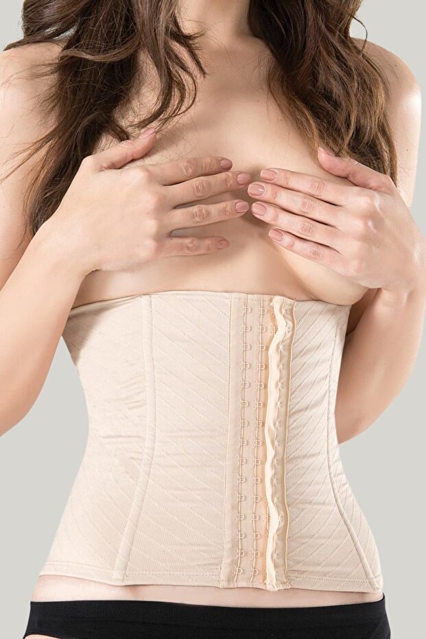 Agraflı Ecru Corset Tightening and Firming Device