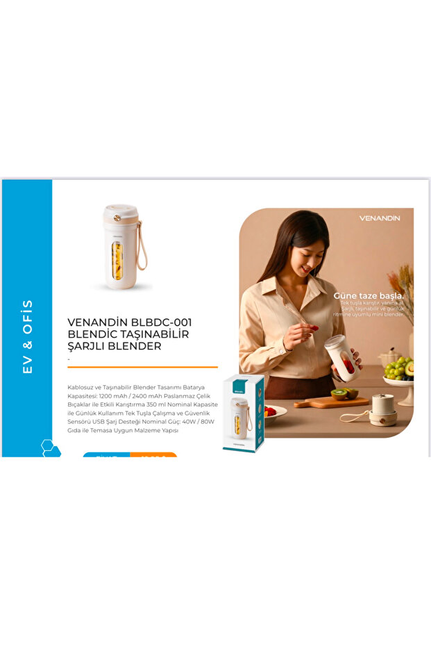 BLENDİC TAŞINABİLİR ŞARJLI KİŞİSEL EL BLENDER - 2