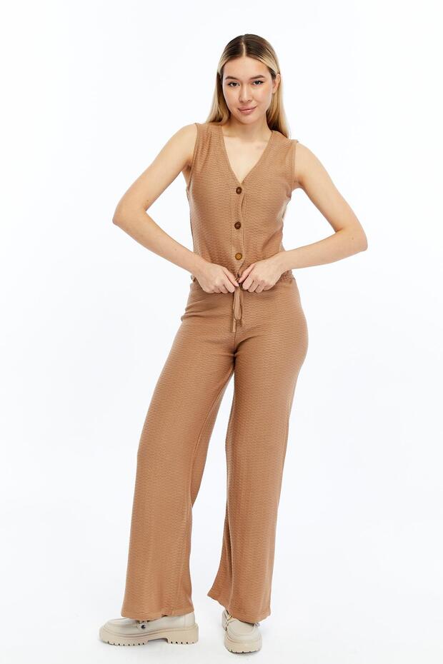 Kadın Kolsuz Triko Takım - 2