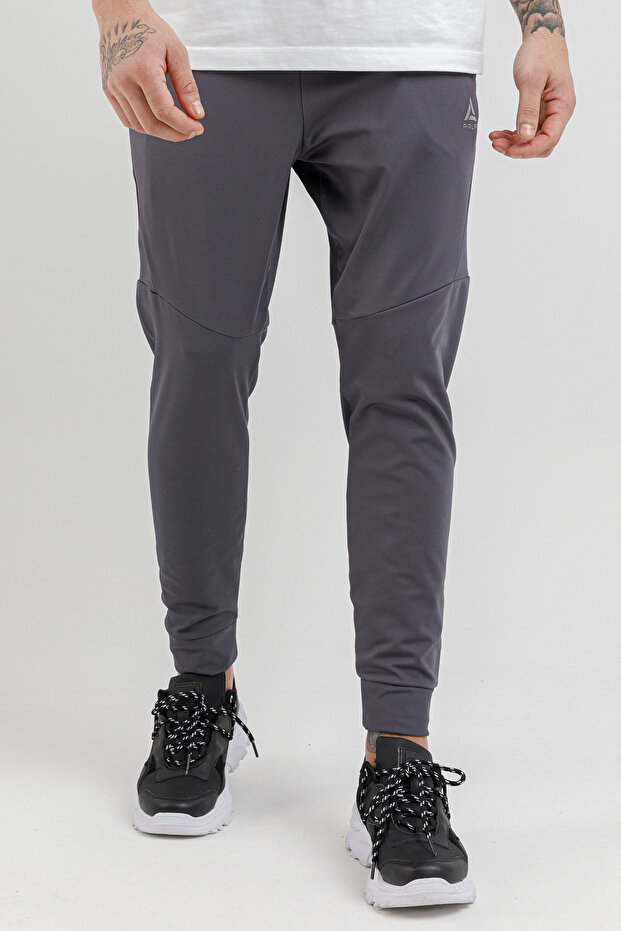 Sportswear Men's Side Zipper Lightweight Slim Sweatpants Smoked