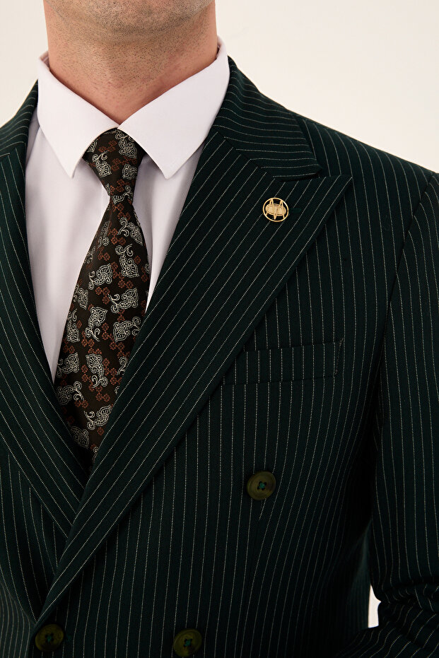 Men's Suit - Men's Jacket Pants Plain Striped Woven Fabric