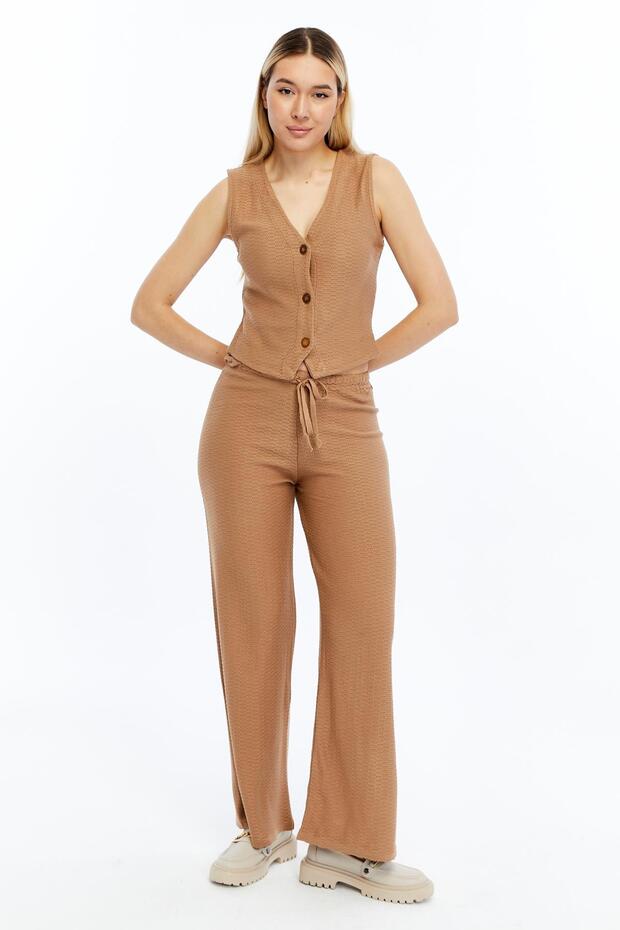 Kadın Kolsuz Triko Takım - 6