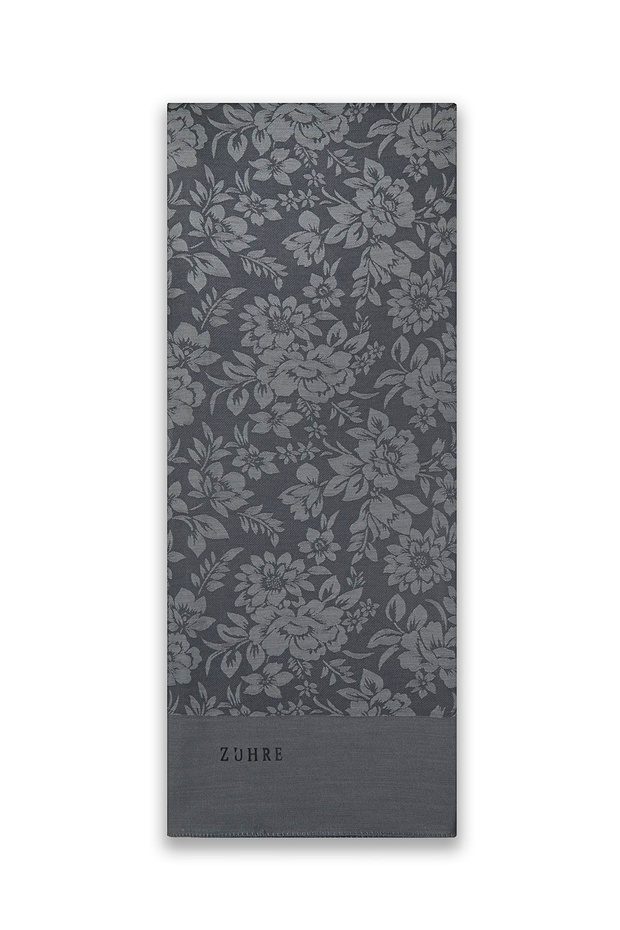 Floral Patterned Floş Smoked Shawl 0025