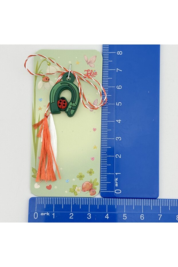 Children's Shoelace, Jolie, Horseshoe Model with Ladybug, Rubber, with White/Red Braided Cord - 3