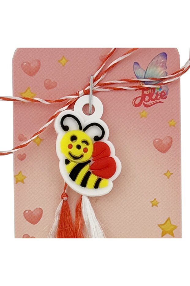 Children's Shoelace, Jolie, ALBINUTA Model, Rubber, with White/Red Braided Cord - 2