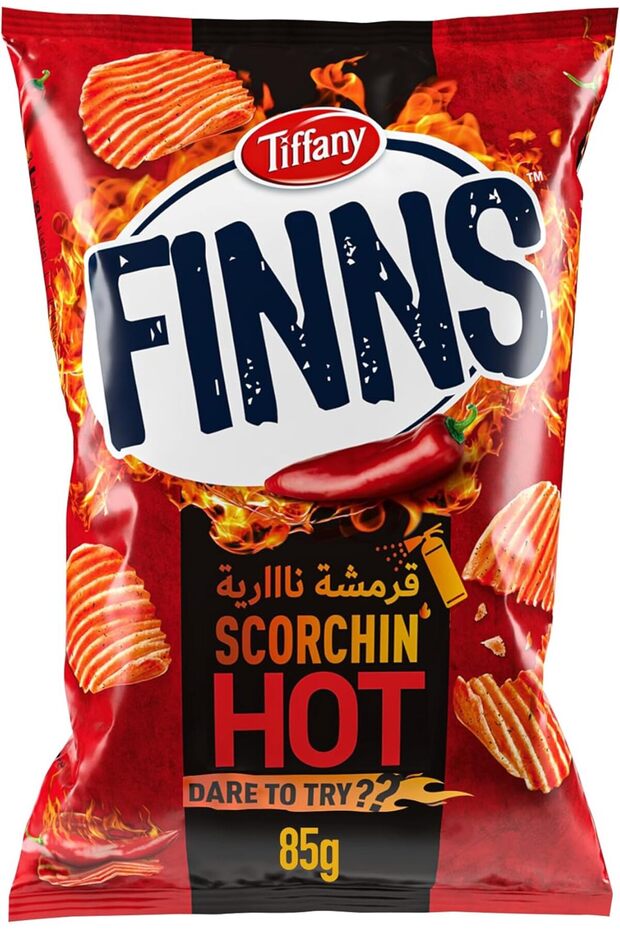 Finns Scorchin Hot Chili Kettle Style Crispy Potato Chips (85g)