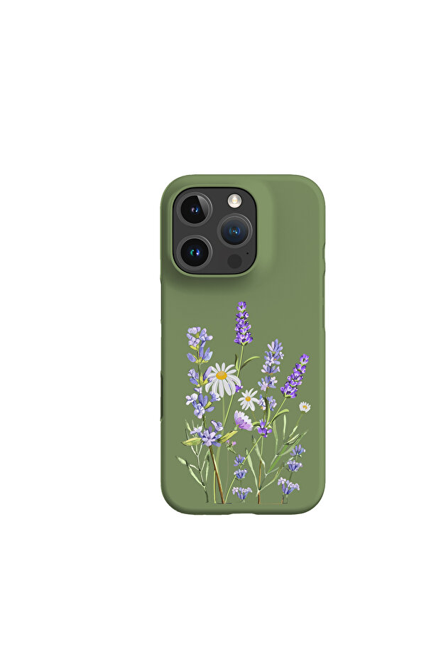 حافظة هاتف فاخرة متوافقة مع آيفون 16 برو ماكس بنمط لافندر - 1