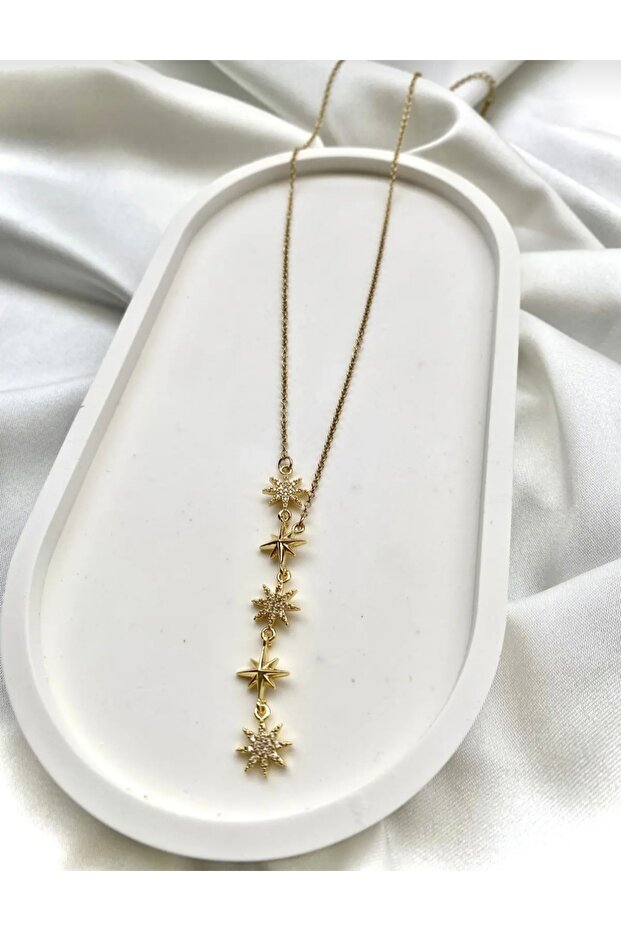 Pusula Yıldız Desen Kolye - 2