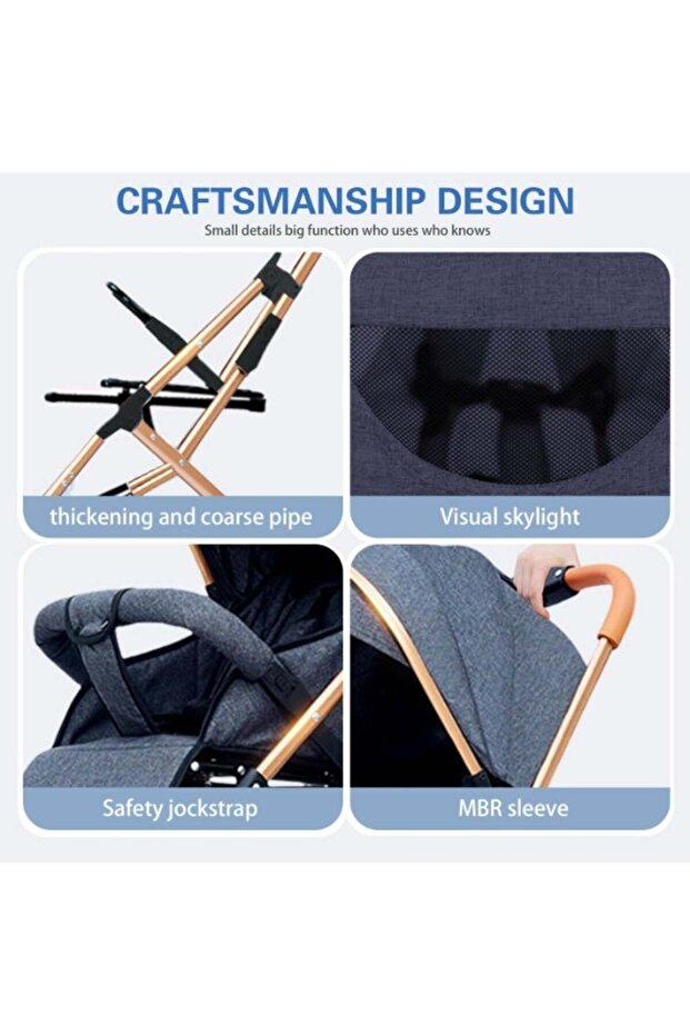 عربة أطفال خفيفة الوزن وقابلة للطي للسفر - 6