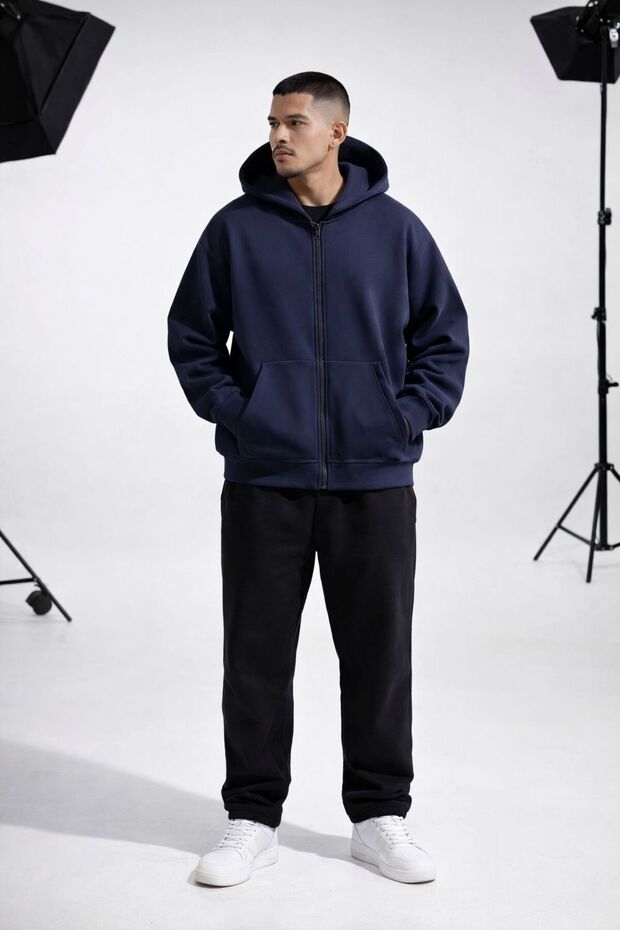 Hooded Unisex Zippered Sweatshirt / Cardigan