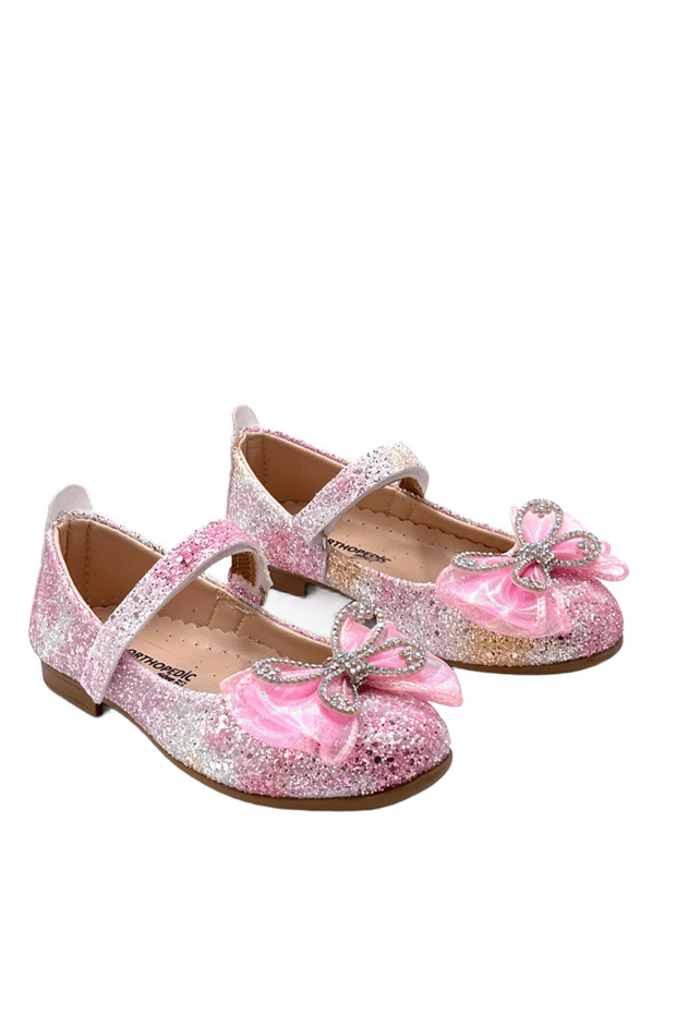 (Minican) Glitter Children's Ballerina Flats Pink
