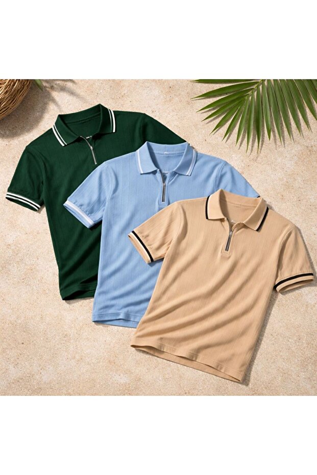 3 Items in One Package Men's Knitwear T-Shirt