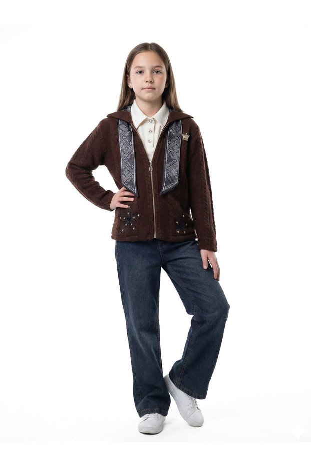 Girl's Scarf 3-Piece Top and Bottom Set 6-10 Years Old 25462