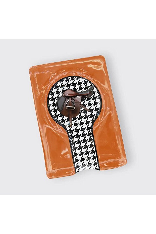 Equistrian Orange Oval Cigar Ashtray