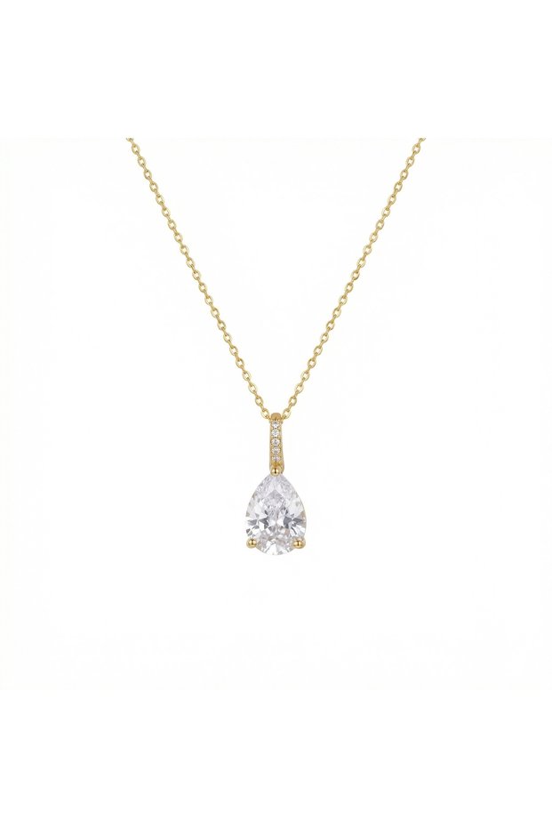 316L Steel Anti-Tarnish Women's Necklace | Gold Color Baguette Model