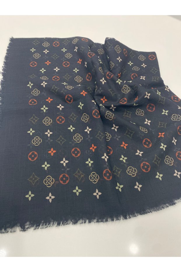 Orange / Black Organic Cotton Soft Scarf