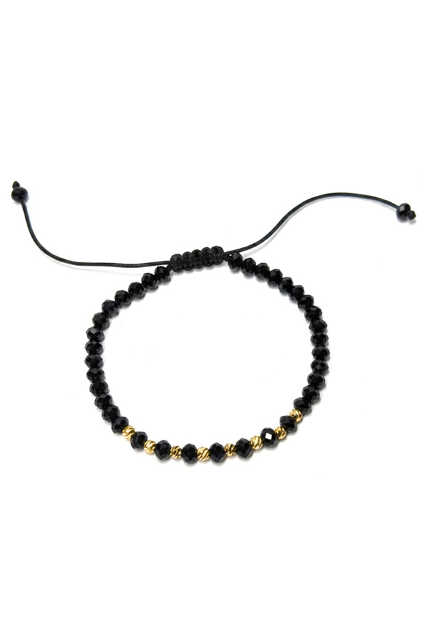 Adjustable Bracelet, Black-Gold, Universal Size - 5