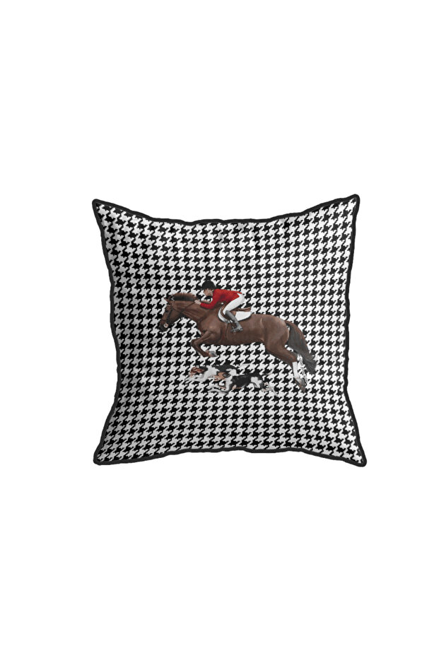 Equestrian Red Coat Throw Pillow Cover
