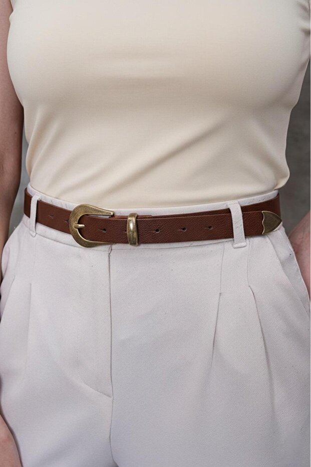 End Buckle Set Women's Belt, Jacket Belt, Trouser Belt