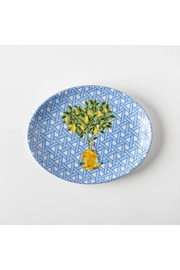 Hazeran Limon 21 Cm Porcelain Boat Plate