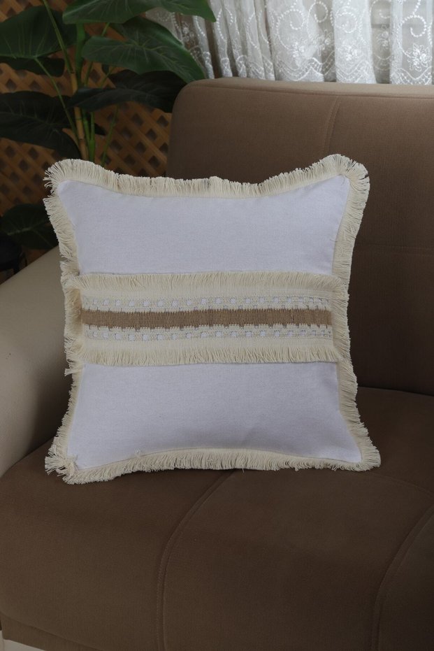 White Thick Lace Throw Pillow Cushion Cover 43 X 43