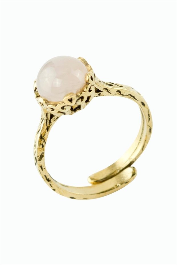 Authentic Ring with Round Natural Stone
