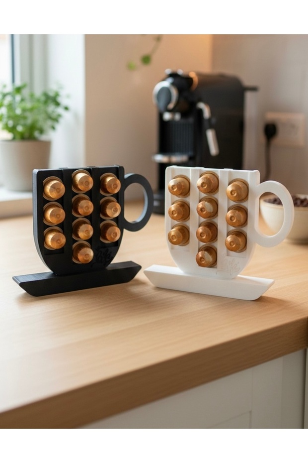 حامل كبسولات القهوة على شكل كوب - منظم كبسولات متوافق مع نسبرسو