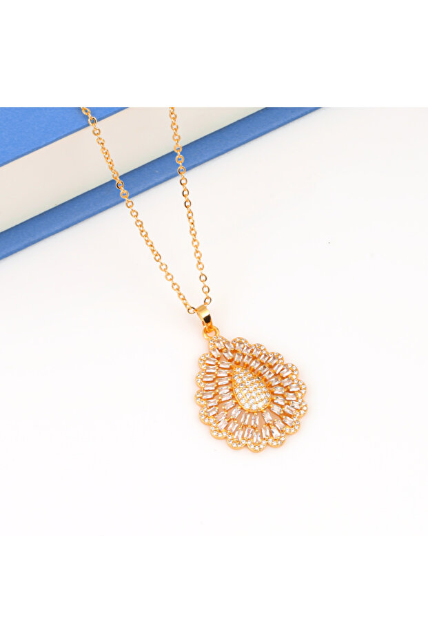 Zircon beam set, gold alternative - 2