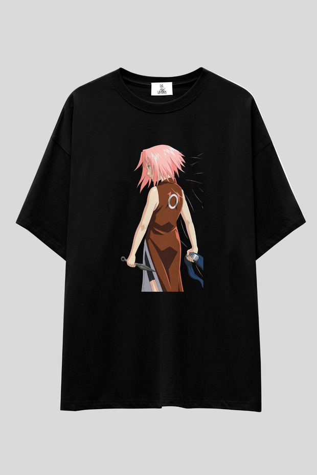 Naruto Shippuden Anime Oversize T-Shirt | Unisex 100% Cotton Black & White Printed Custom Design Tee