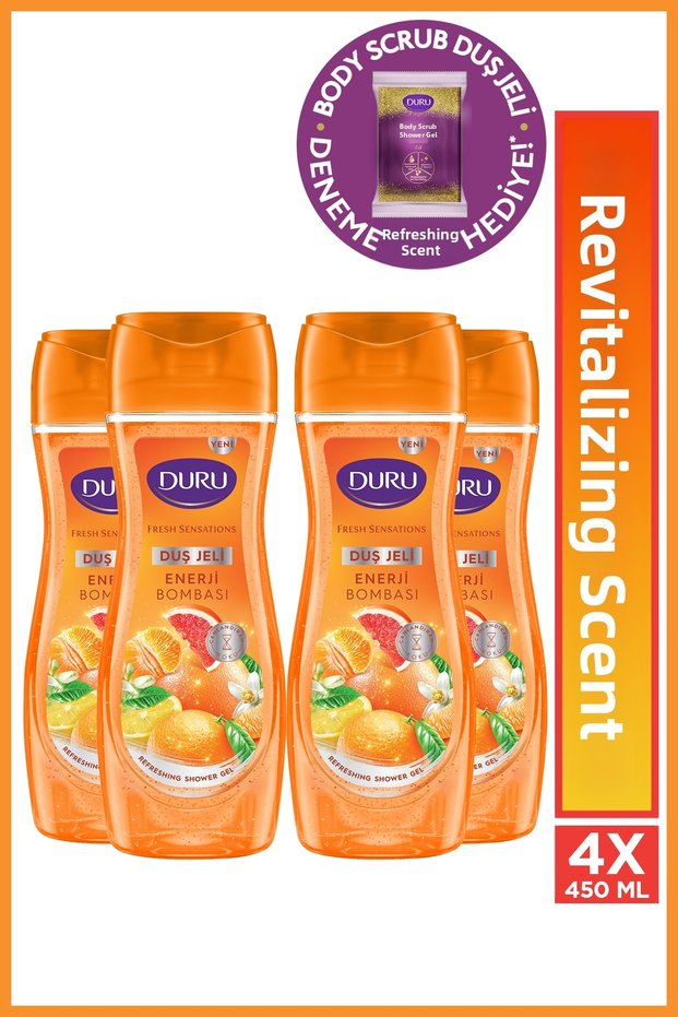 Fresh Sensations Energy Bomb Shower Gel 4X450 ml