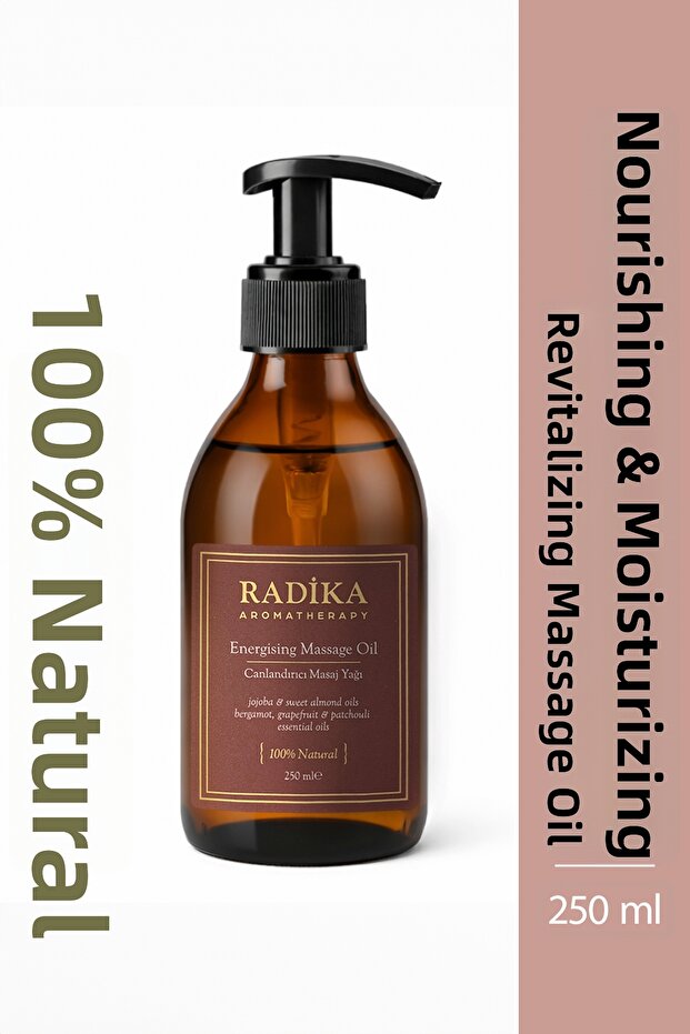 Revitalizing Massage Oil / Aromatherapy Massage Oil / 250 ml / Energizing