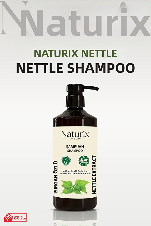Anti-Dandruff Effective Nettle Extract 600 ml Care Shampoo Nettle Shampoo Salt-Free Shampoo