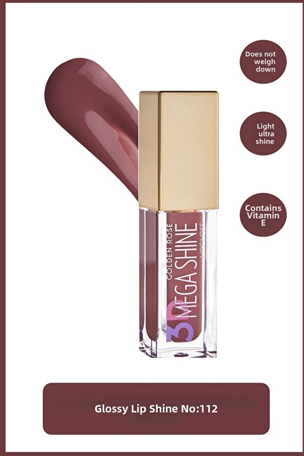GOLDEN ROSE 3D MEGA SHINE LIPGLOSS NO:112