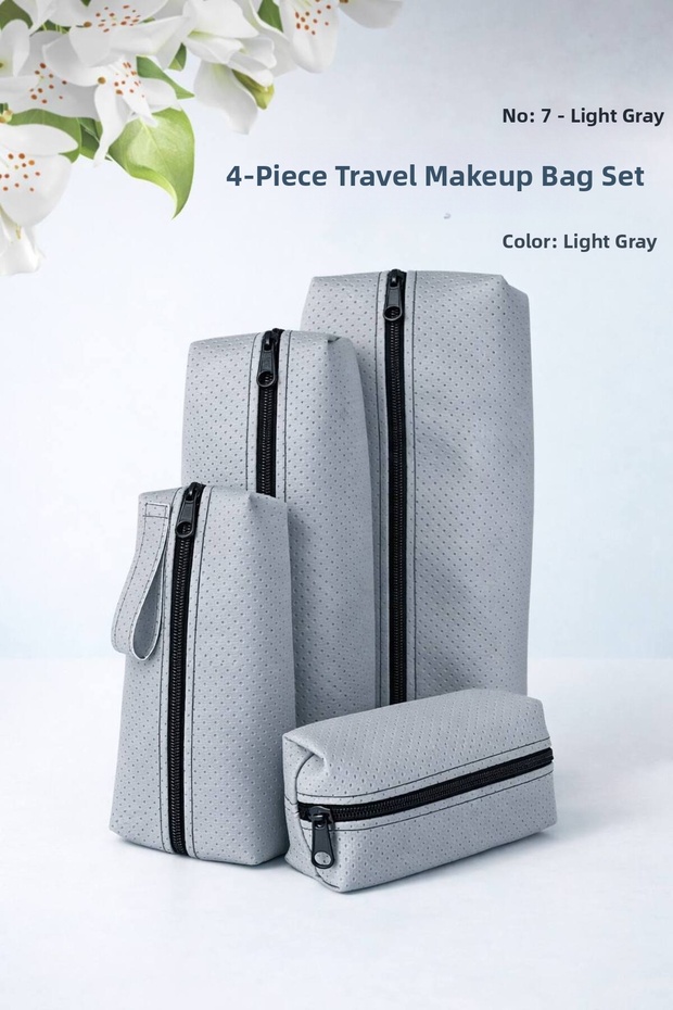 حقيبة مكياج مكونة من 4 قطع - 1