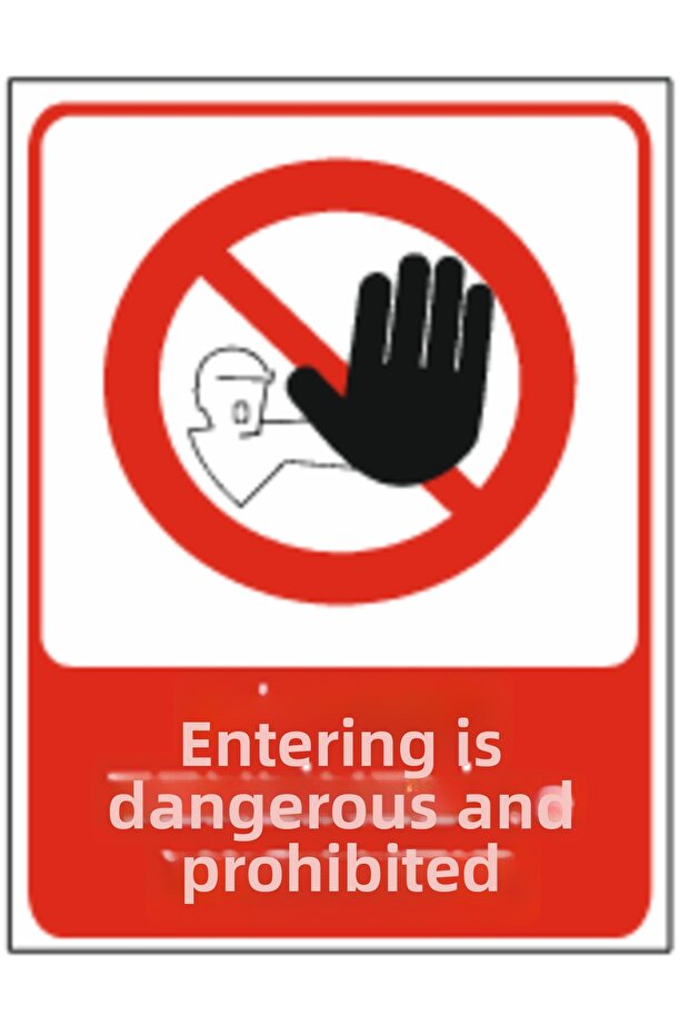 Going into the Water Is Dangerous and Prohibited Dekota Printing – 3 mm Forex Warning Sign 25 cm × 35cm