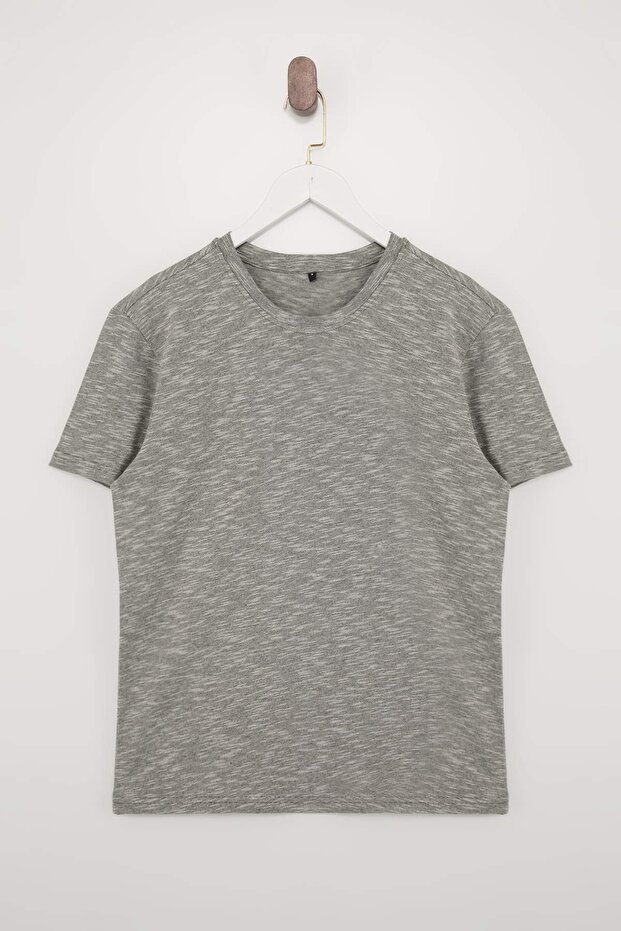 Haki Regular/Normal Kesim Flamlı Süprem T-Shirt TMNSS26TS00006 - 3