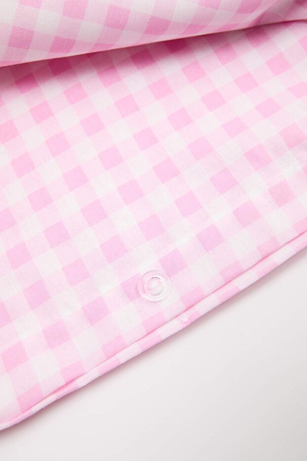 Tek Kişilik Pötikare Desenli Lastikli Çarşaflı Nevresim Takımı 160x220cm TPHSS25TKN00001 - 4