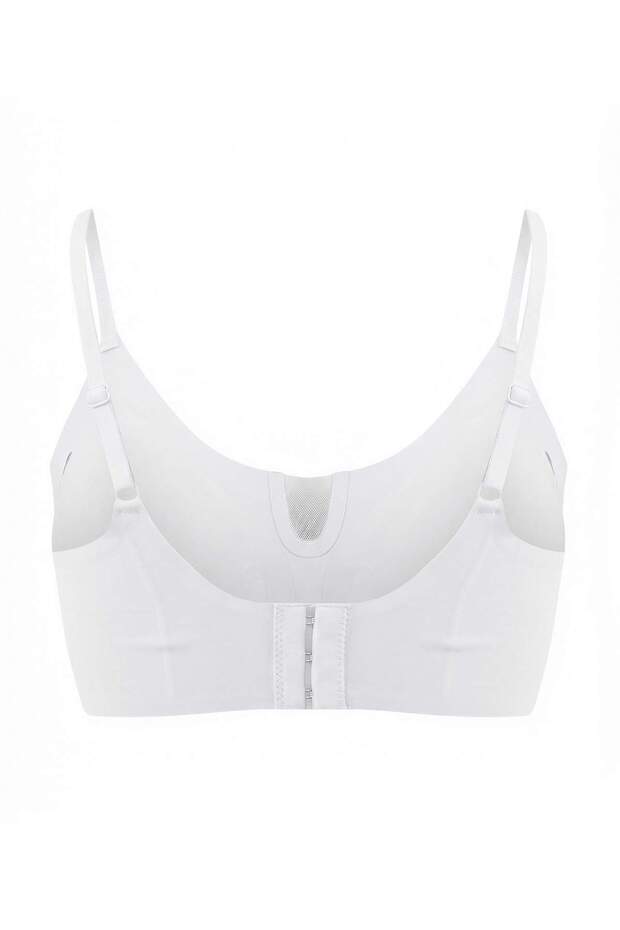 Beyaz Hayalet/Dikişsiz Micro Kaplı Bralette Örme Sütyen THMSS26SU00007 - 5