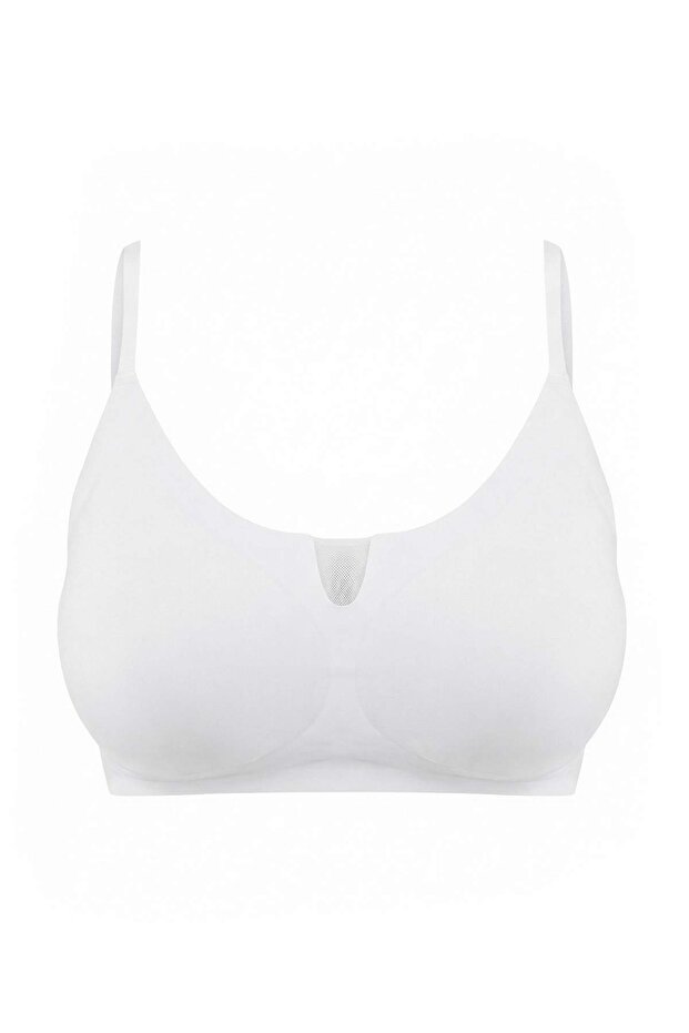 Beyaz Hayalet/Dikişsiz Micro Kaplı Bralette Örme Sütyen THMSS26SU00007 - 3