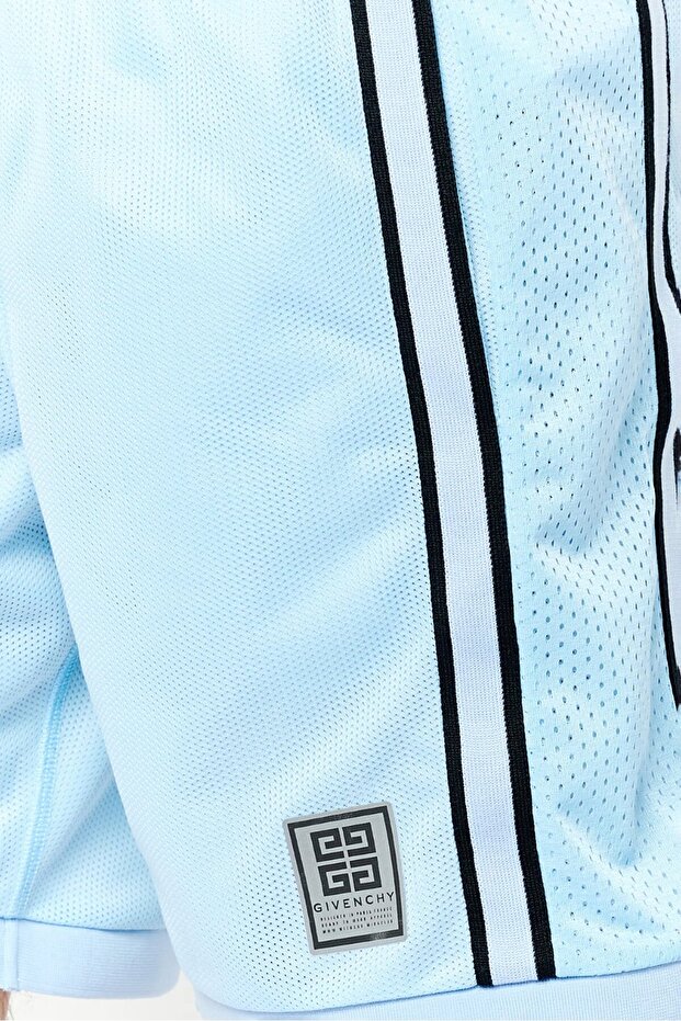 شورت رجالي أساسي بشعار العلامة التجارية، أزرق فاتح - 5