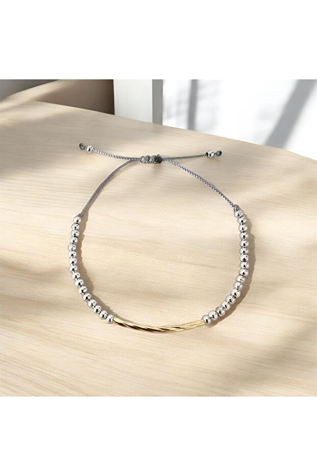 Silver Color Ball Tube Bracelet