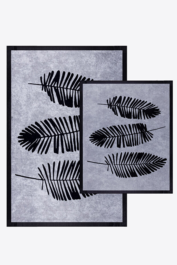 Bath Mat Digital Printing Set of 2, Water Absorbent, Non-Slip Base, Washable Bathroom Rug 40X50 & 60X90