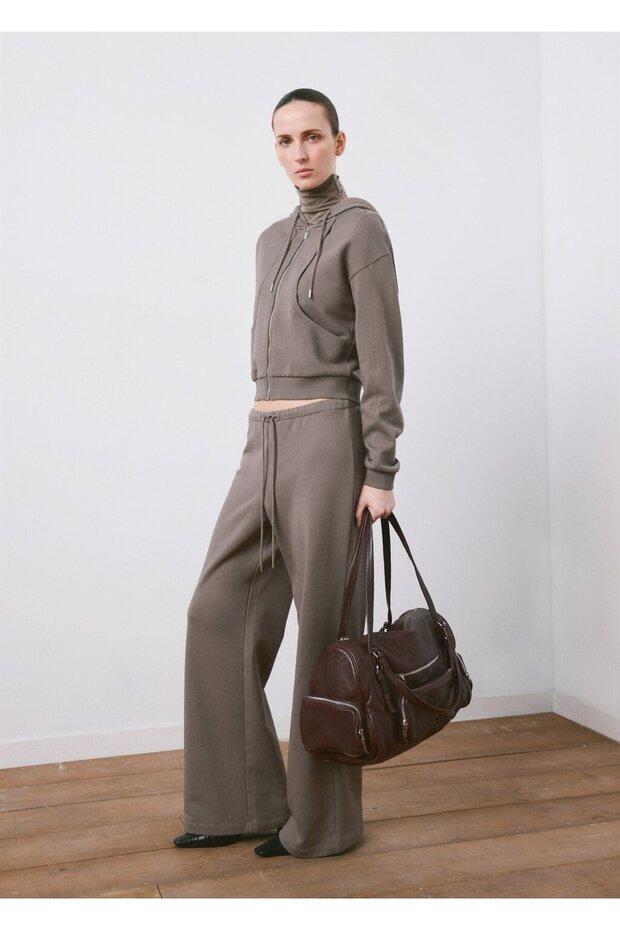 Beli elastik pamuklu pantolon - 2