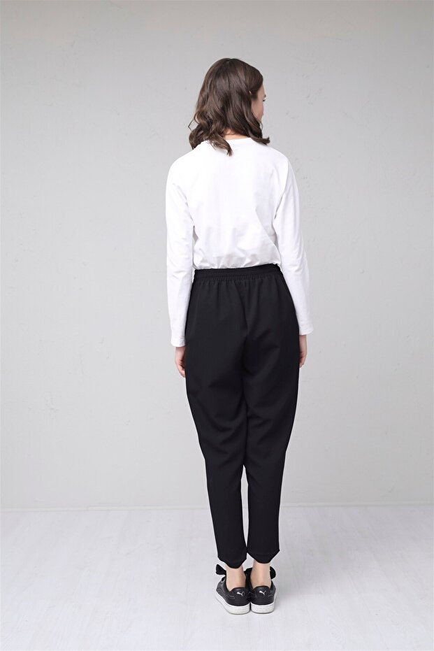 HAVUÇ KESİM KREP PANTOLON - 3