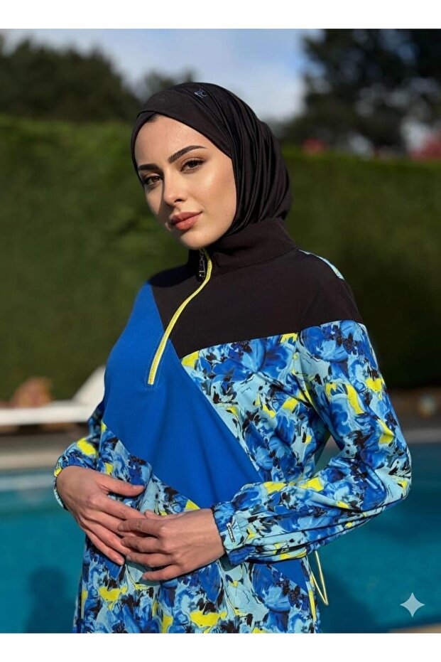 ÇİÇEK FİGÜRLÜ TESETTÜR MAYO - 3