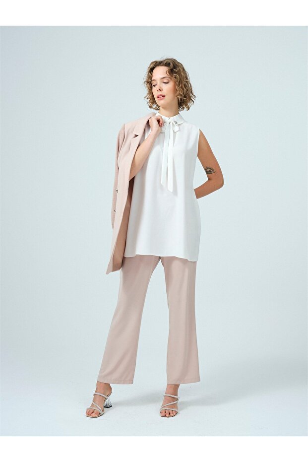 TAŞLI KOLSUZ KREP İÇLİK - 1