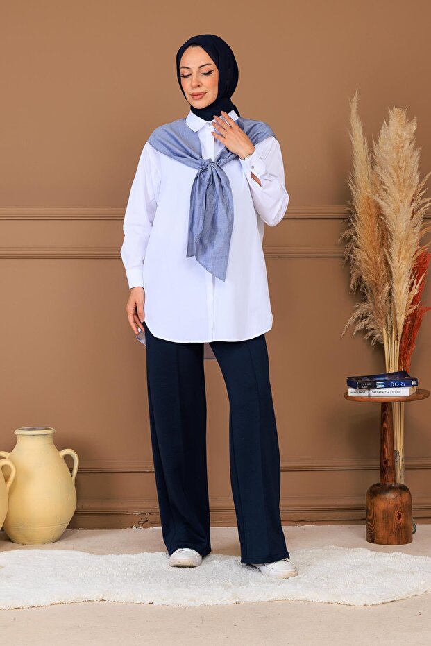 GARNİ BAĞLAMA DETAYLI GÖMLEK - 2