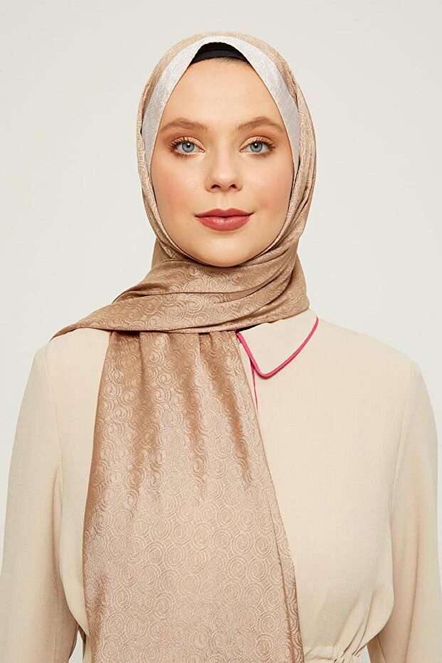 Mink Ring Pattern Monogram Shawl - 1