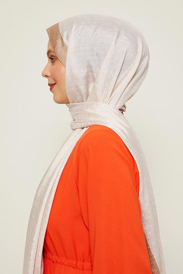 A.Mink Ring Pattern Monogram Shawl - 3